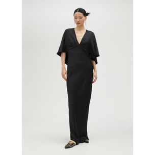 Vestito lungo maniche stile poncho