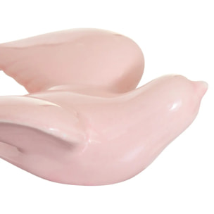 Hirondelle décorative Fleur de rose 17,5x11x7cm