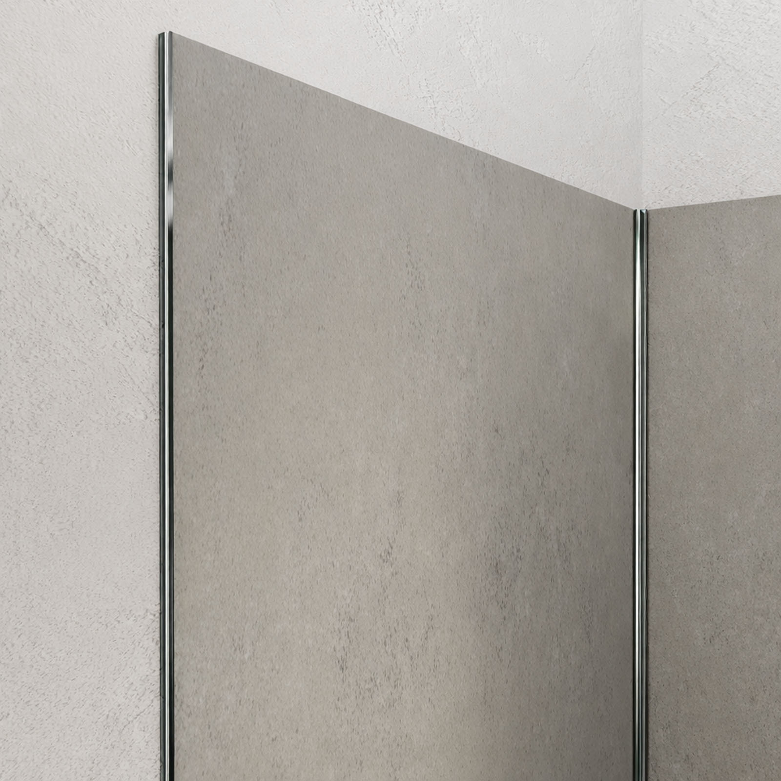 Pack 3 Panneaux Muraux Pierre Light Grey 90x210cm et Profilés Chrome - STONE'IT