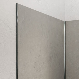 Pack 3 Panneaux Muraux Pierre Light Grey 90x210cm et Profilés Chrome - STONE'IT