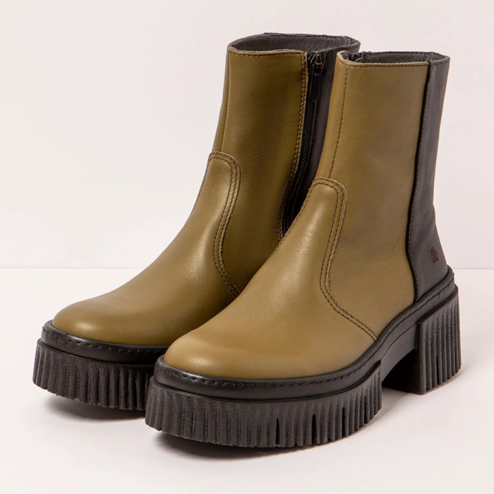 Botines con tacón 1374 NAPPA BRONZE-BLACK/YORK color Bronze-black