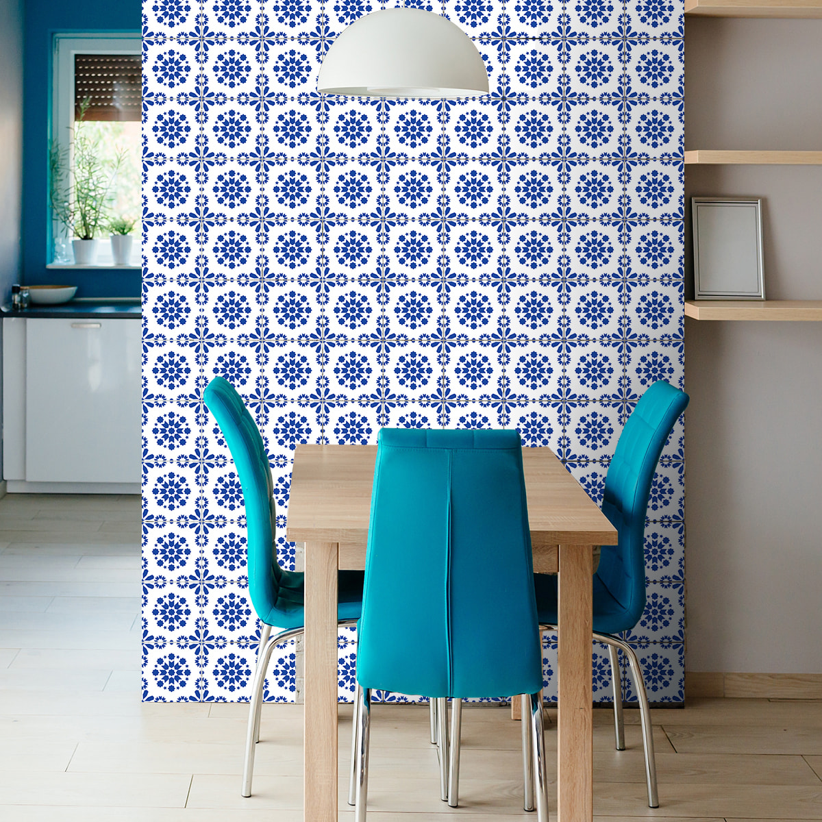 Stickers muraux - Sticker Mural Carrelage adhésif Cuisine Salle de Bain - 60 STICKERS CARRELAGES ORIENTAL QENA