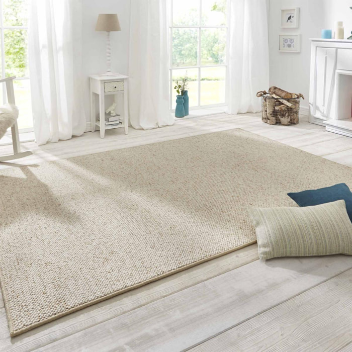 Tapis salon faux uni poils ras, alam, doux et entretien facile