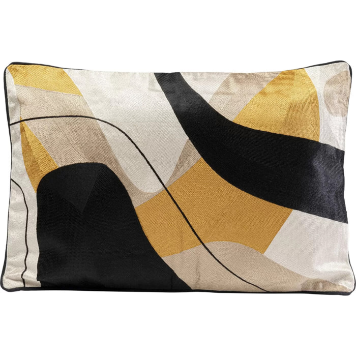 Coussin Fields jaune 60x40cm Kare Design