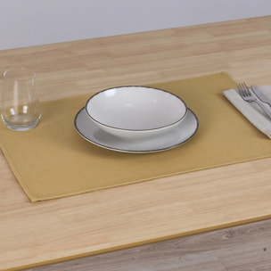 Lot de 2 sets de table jacquard MASSAIC AMBER GOLD