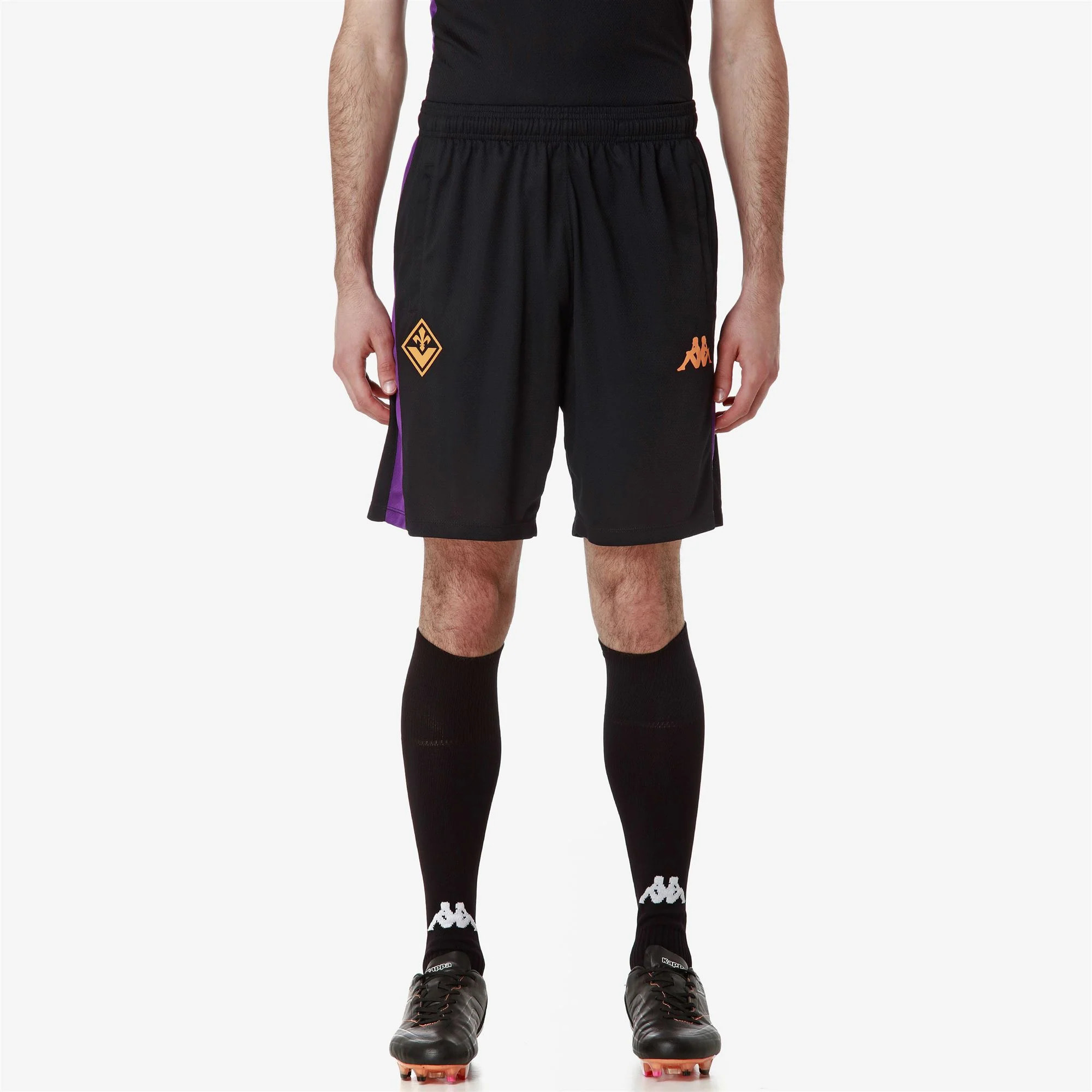 Kappa - Pantaloni Corti Bambino Nero - Ahorazip Pro 8 Fiorentina