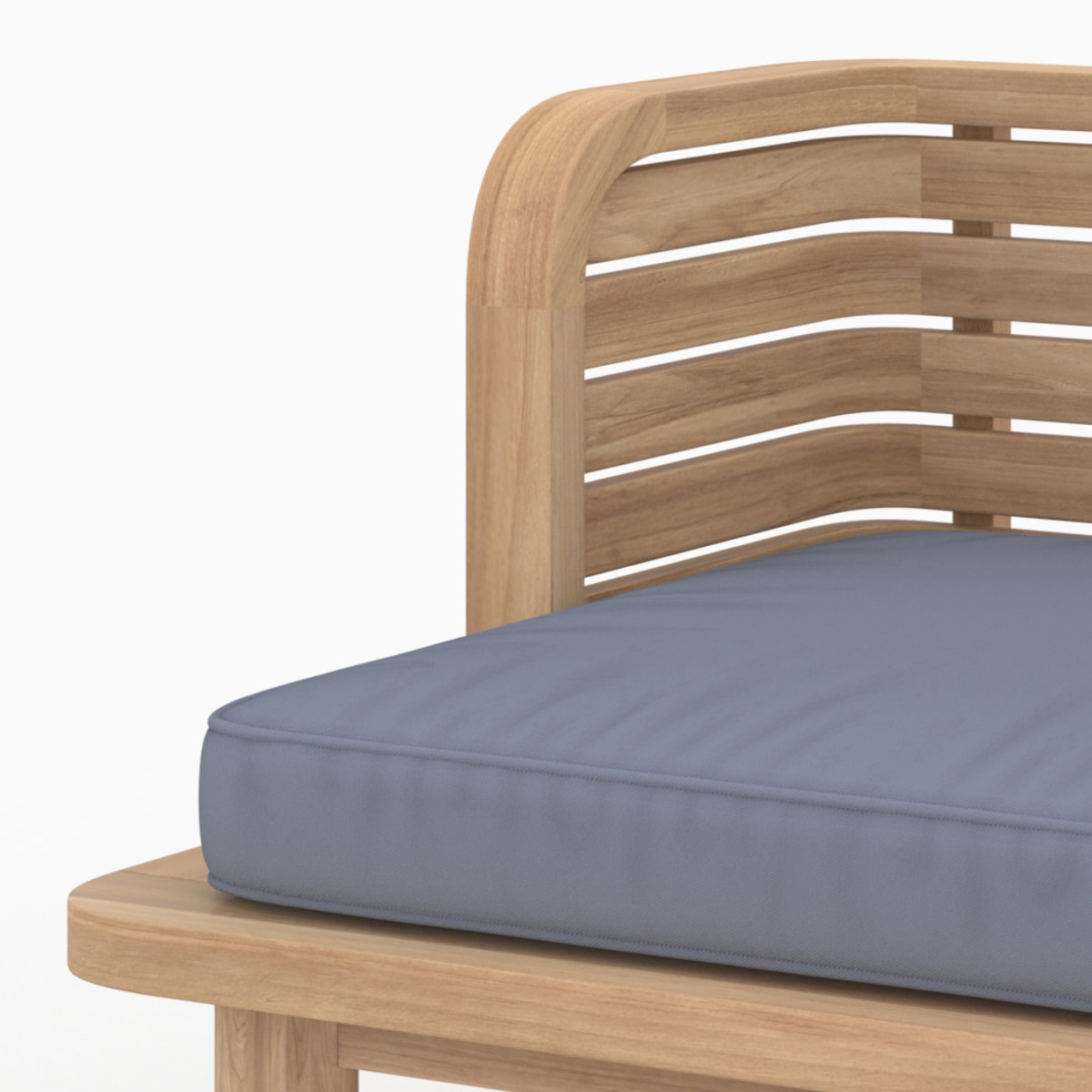 Fauteuil de jardin en teck et coussins gris - Kilda