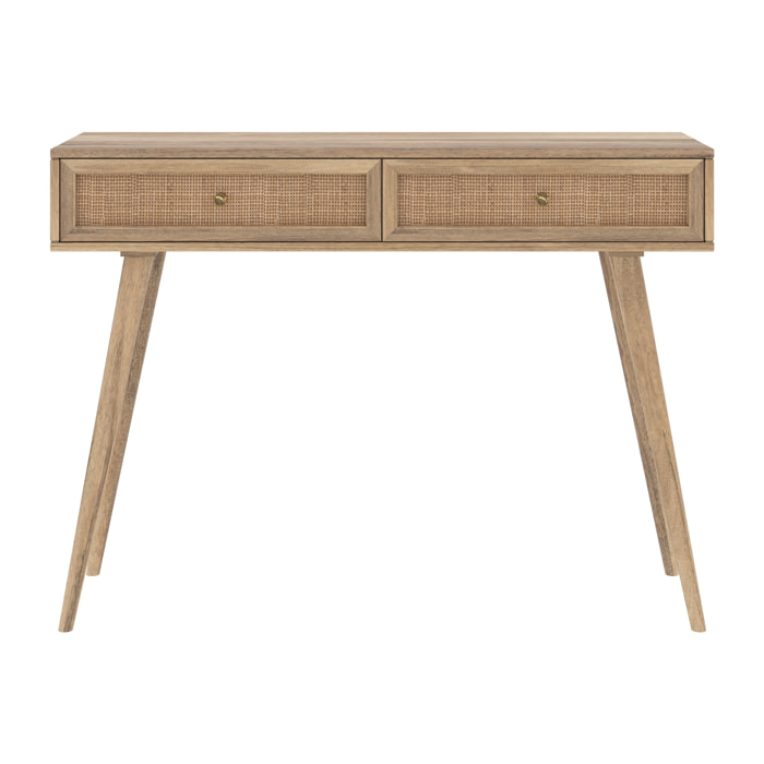 Console en bois de manguier 2 tiroirs - Masala