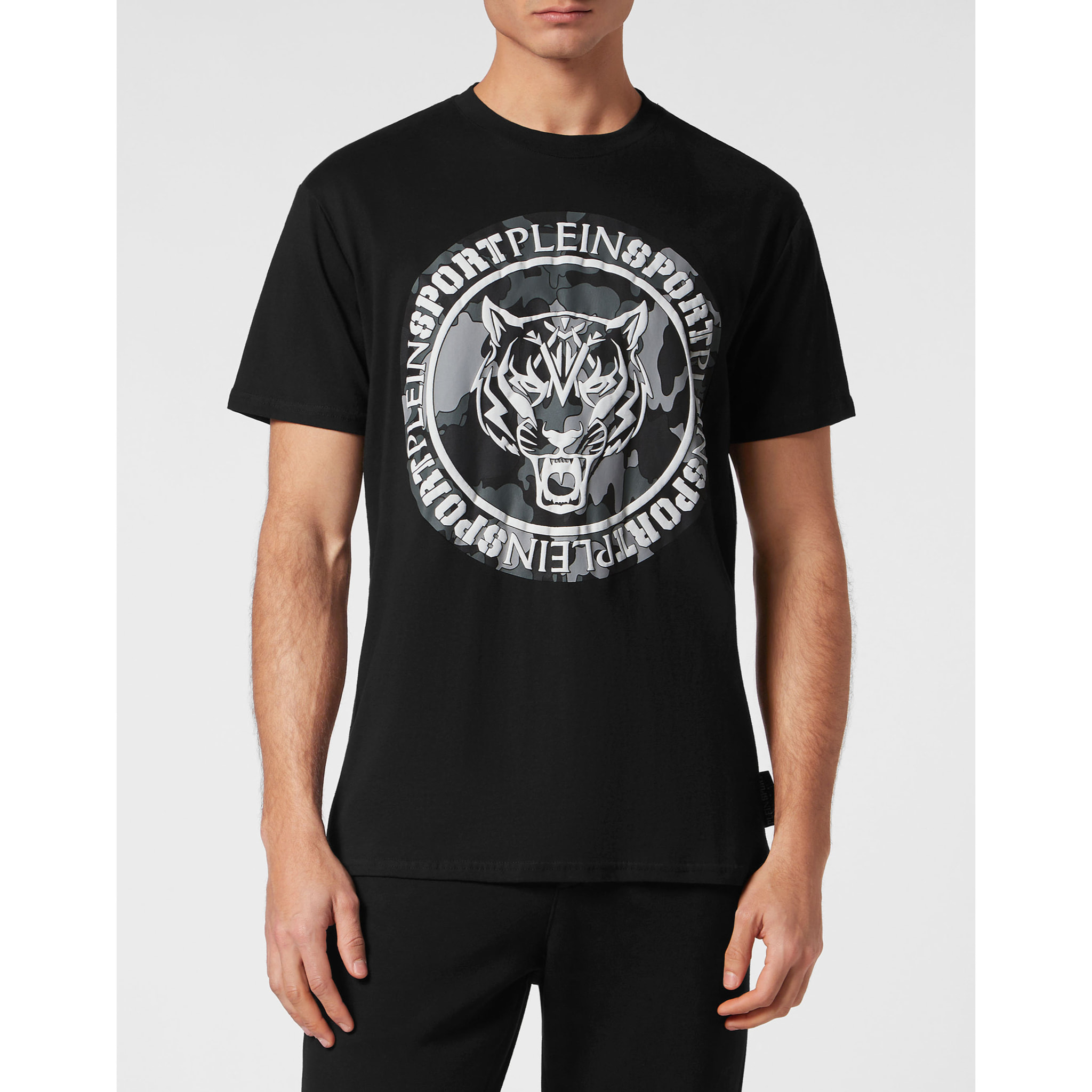 PLEIN SPORT T-Shirt Round Neck CARBON TIGER