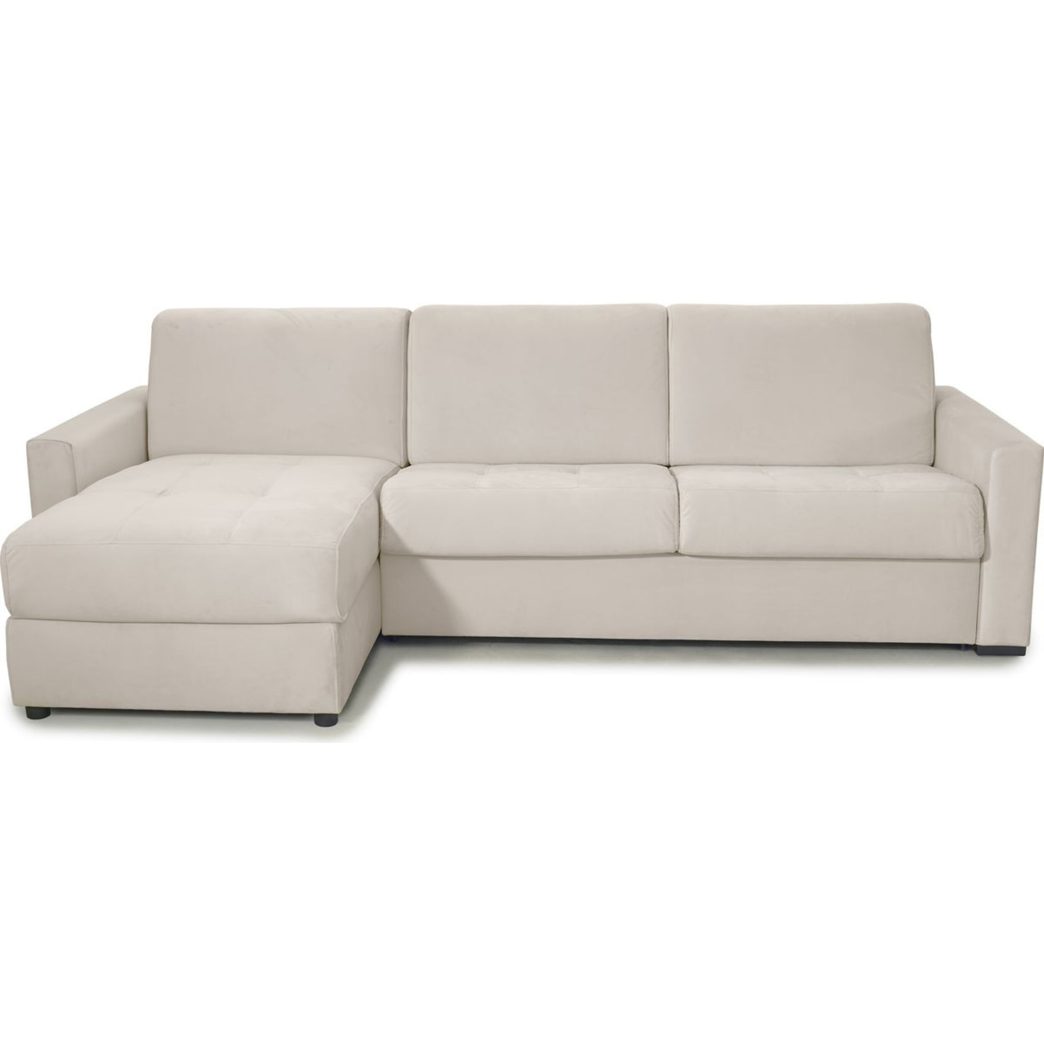 Canapé d'angle convertible express 5 places en velours - PALOMA