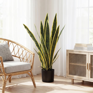 Plante artificielle Sansevieria H.77cm 21 feuilles ajustables grand réalisme