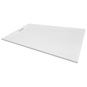 Fusion Receveur de douche 140x90cm en marbre coulé, blanc (SATFU14090BL)