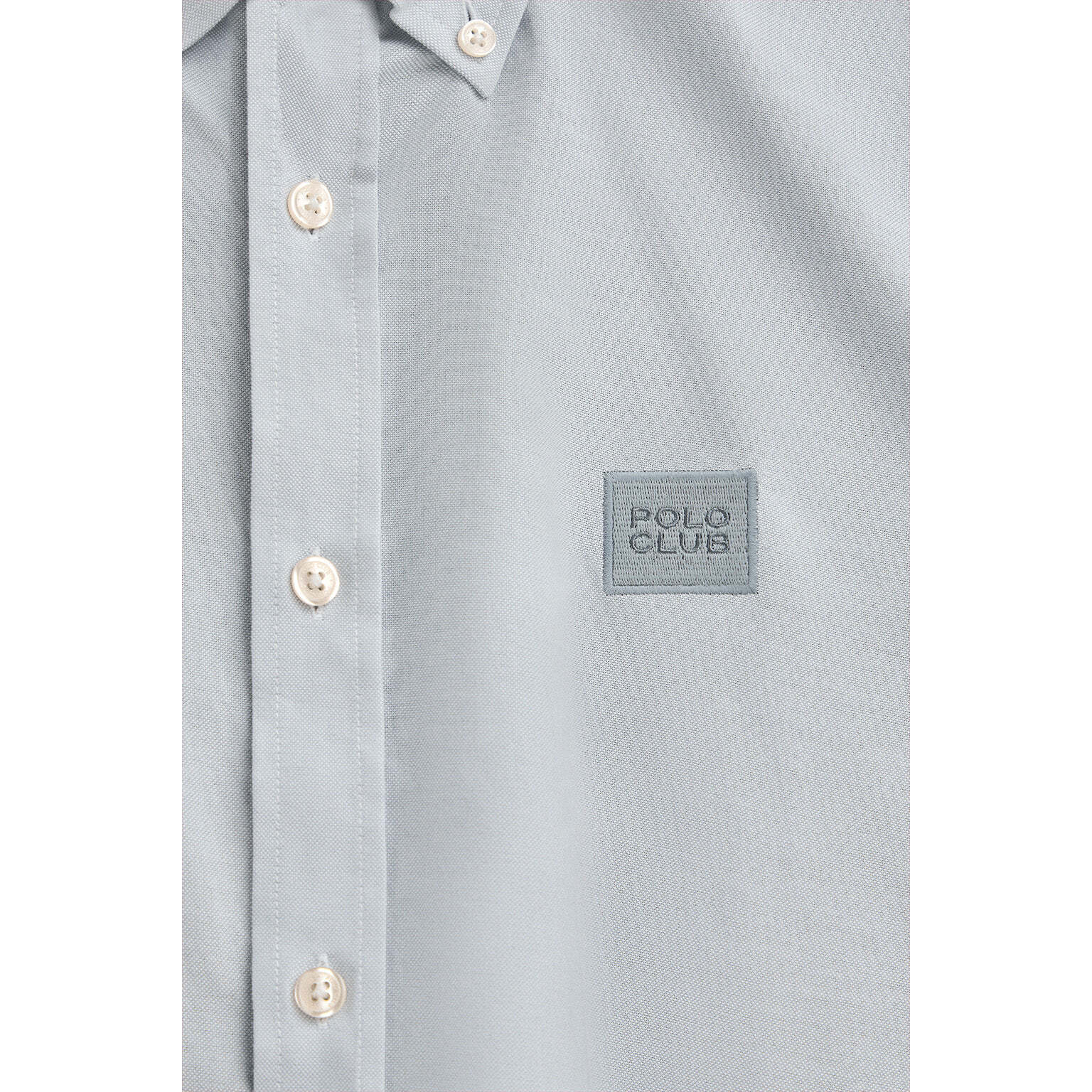 Camicia blu chiaro, regular fit, con colletto abbottonato e logo Polo Club