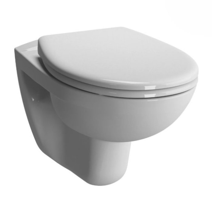 Pack WC Bati-support Geberit Duofix + WC suspendu Vitra Normus + Abattant softclose + Plaque blanche