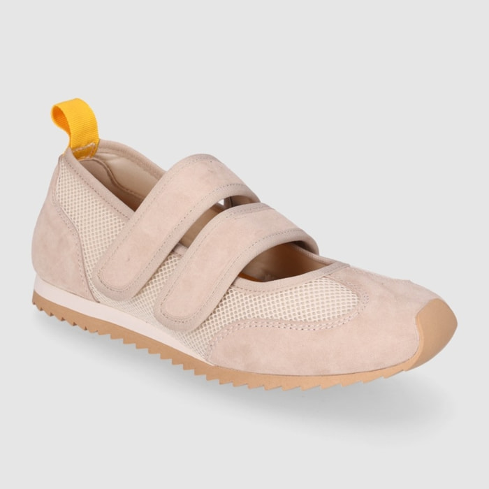 Zapatos de Tejido - Beig - Tacón: 1 cm
