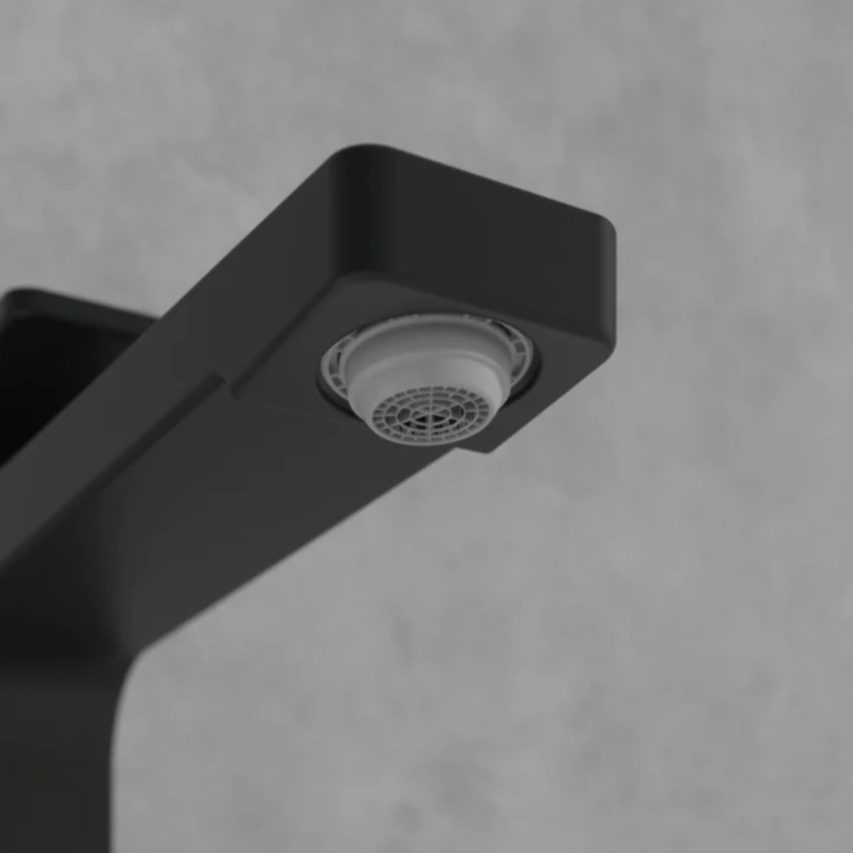 Mitigeur lavabo surélevé Architectura Square avec vidage Push Open Noir mat