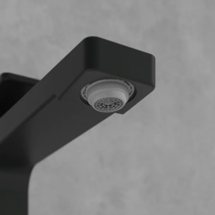 Mitigeur lavabo surélevé Architectura Square avec vidage Push Open Noir mat