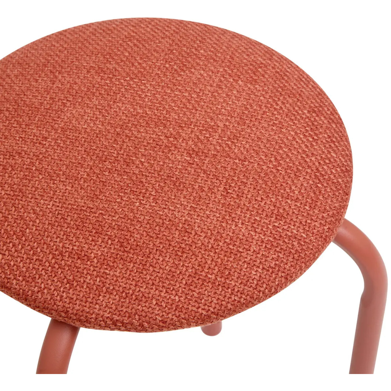 Tabouret Flexy Plus rose foncé en tissu chiné