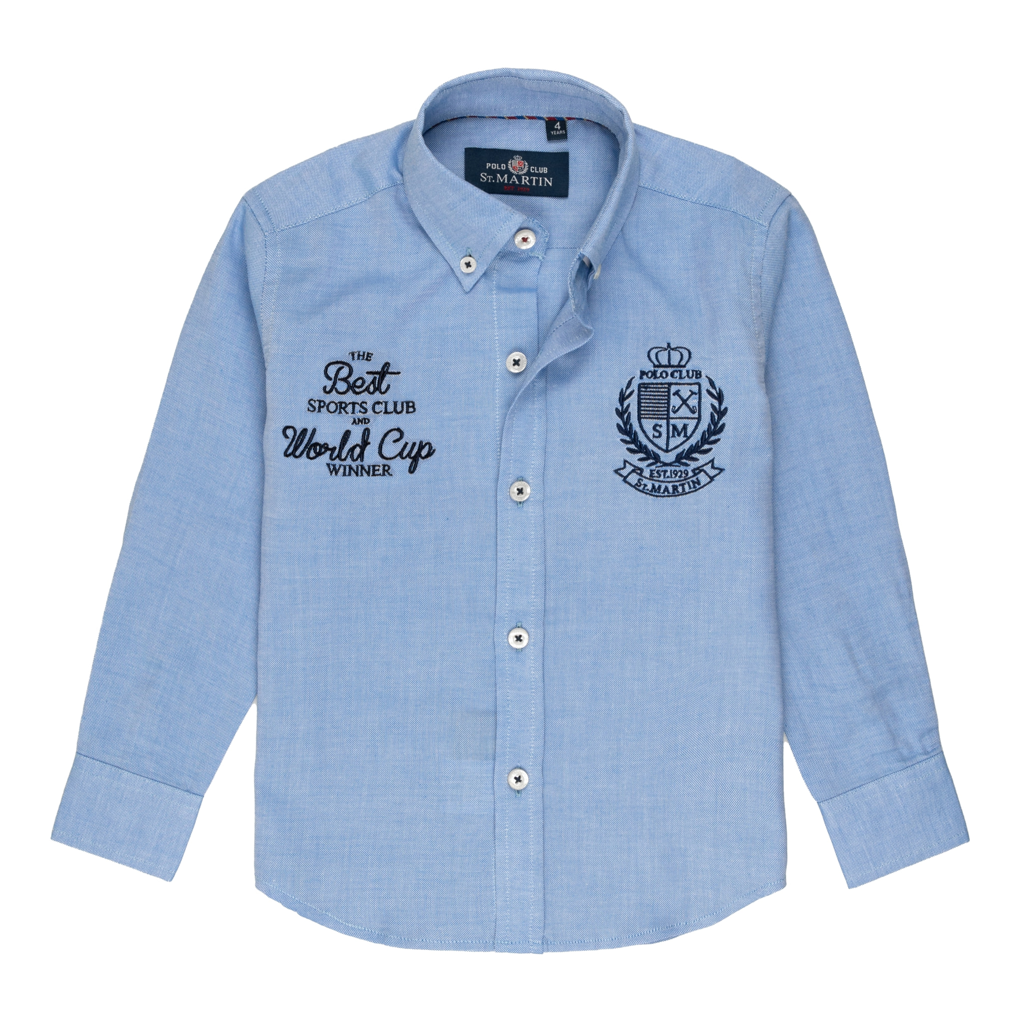 Camicia oxford con ricamo logo