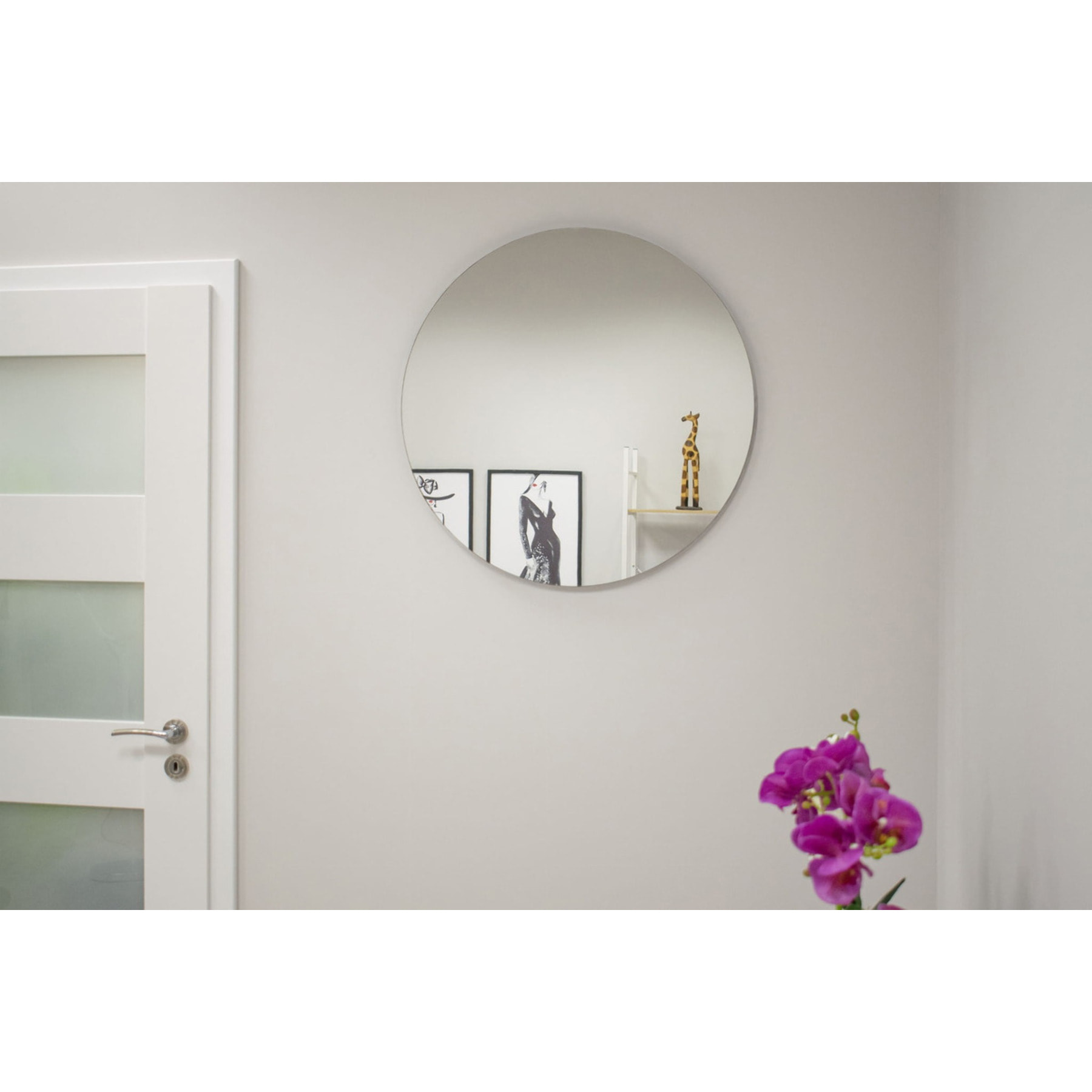 Specchio rotondo da parete senza cornice 80cm