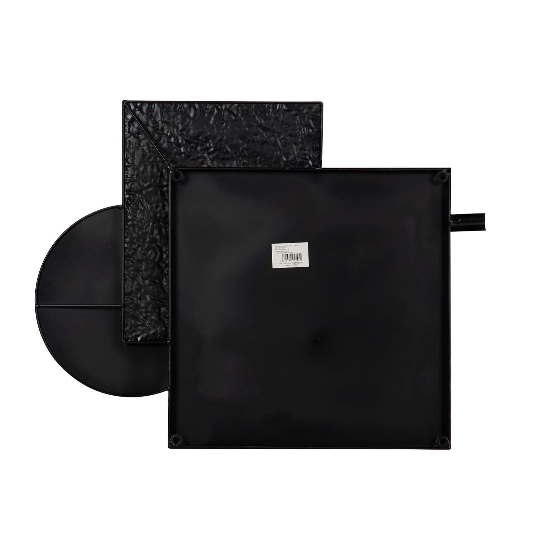 Adorno Pared Metal Azul Negro 74x6x58 Cm