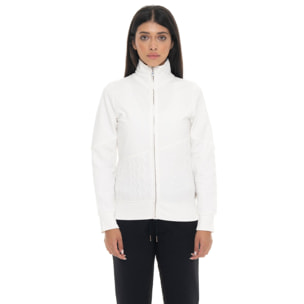 Sudadera mujer Leone 1947 Apparel cuello alto cremallera completa trenzado