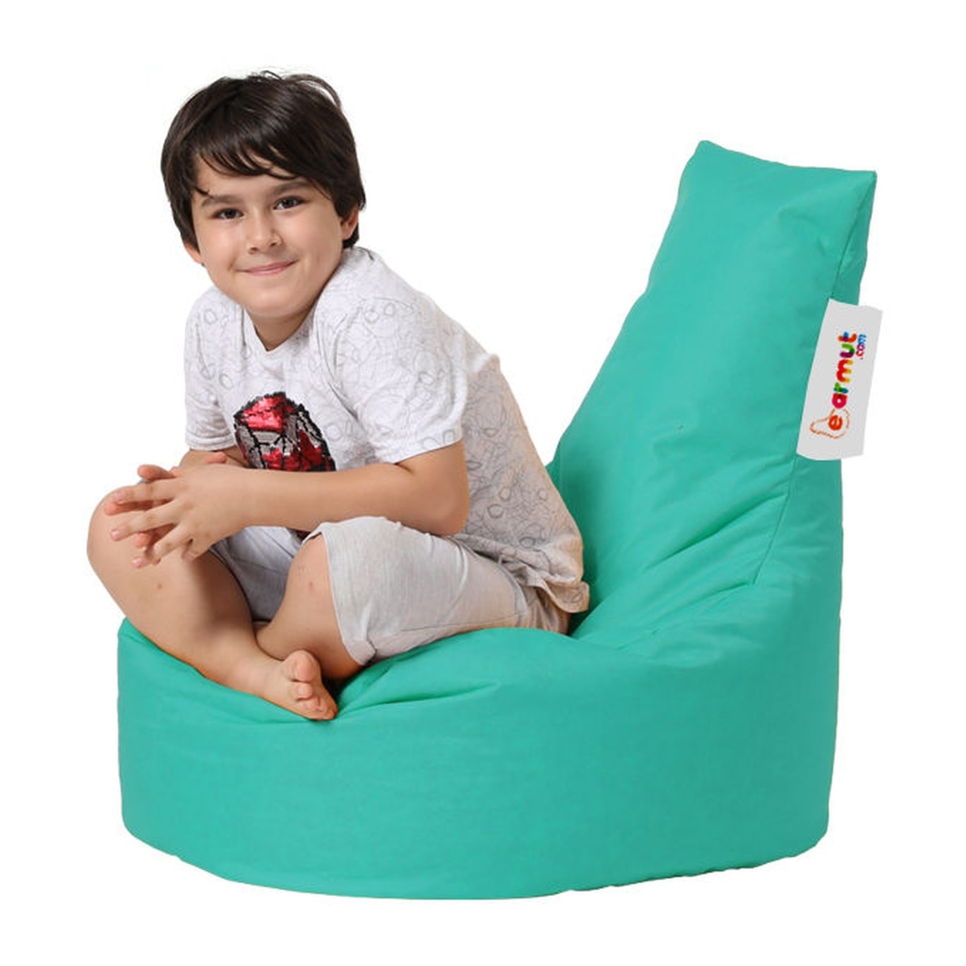 Sillón-puf turquesa