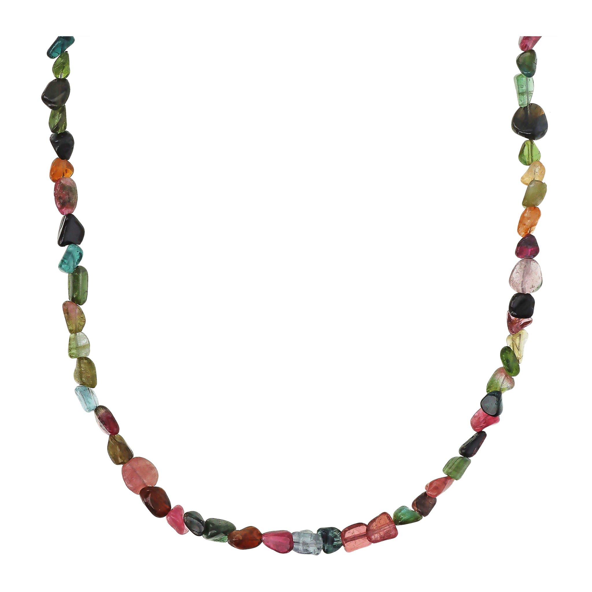 Collana Girocollo con Pietre Naturali Tormalina Multicolore