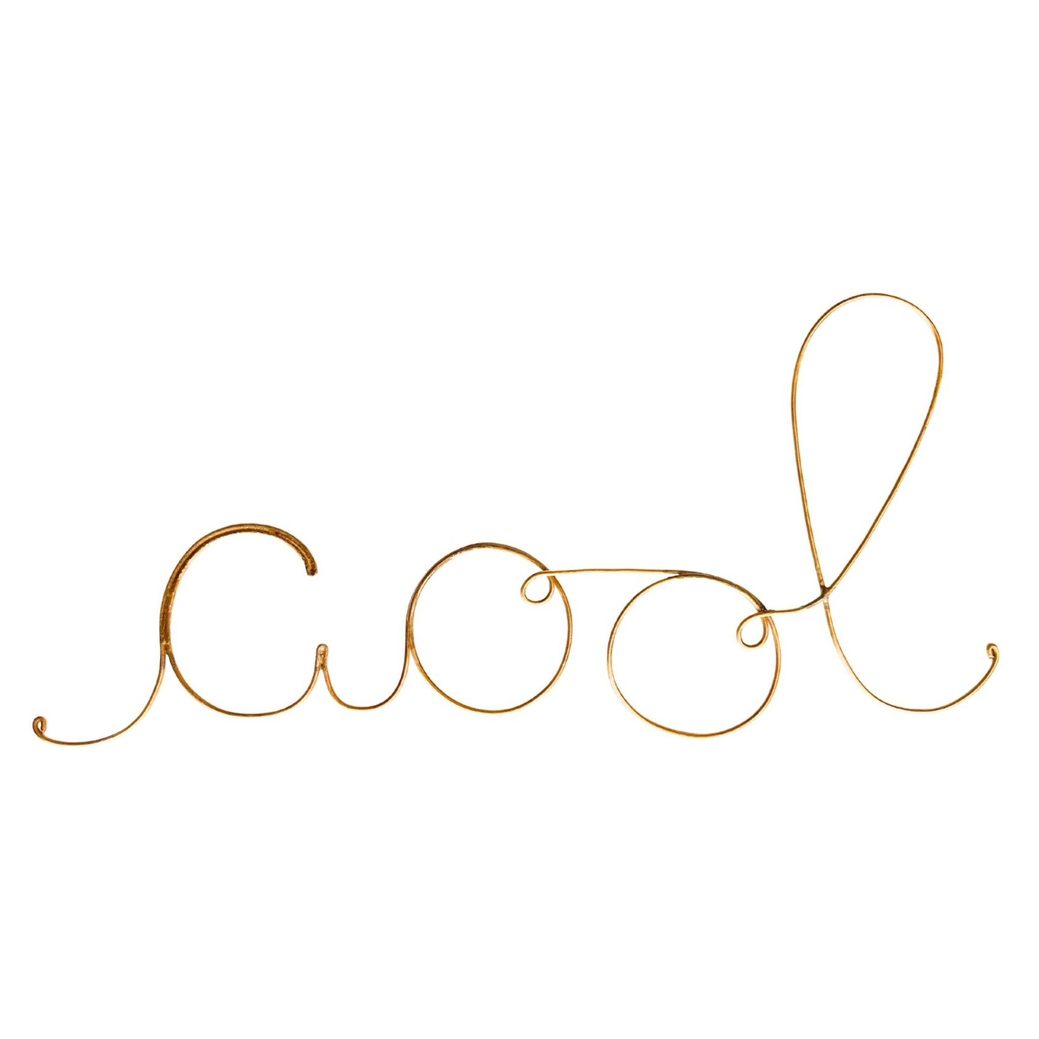 Mot fil de laiton doré 'COOL' - Doré