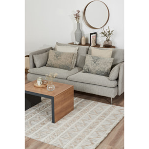 Bali - tapis moderne motif aztèque, beige