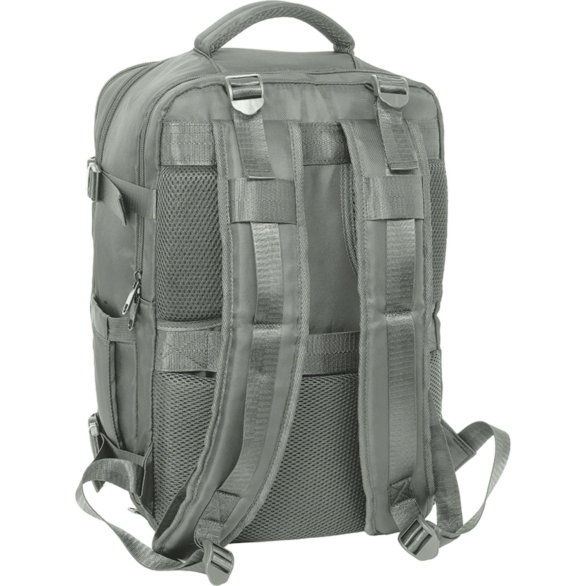 Mochila viaje cabina portatil 15,6 real madrid gris