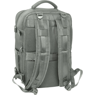 Mochila viaje cabina portatil 15,6 real madrid gris