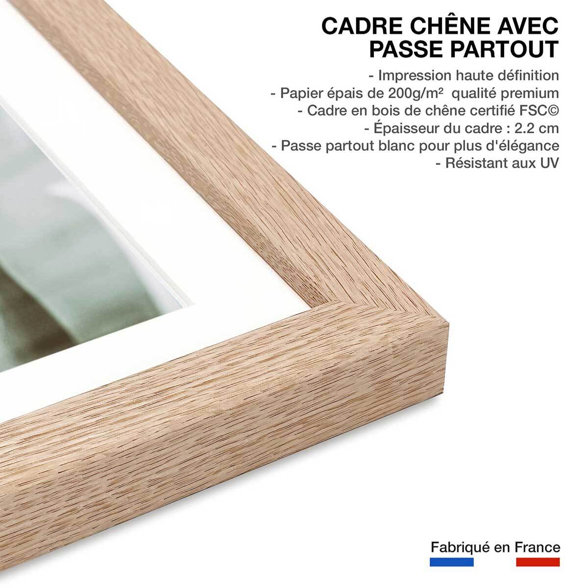 Affiche shooting Tableau photo Affiche + cadre en bois - Chêne