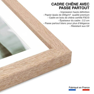 Affiche shooting Tableau photo Affiche + cadre en bois - Chêne