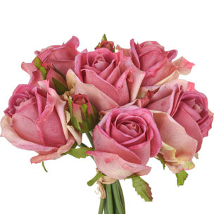 Bouquet Con Cm. Xltezza 22 Cm Nat Touchm - Pezzi 2 - 17X22X17cm - Colore: Rosa - Bianchi Dino - Fiori Artificiali