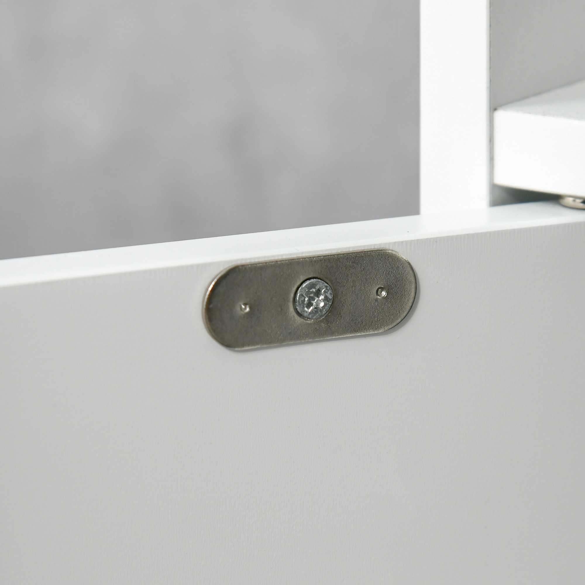 Armario Alto de Baño con 3 Puertas y 3 Estantes Abiertos 15x17x120 cm Blanco