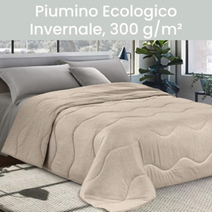 INTRECCI Piumino Singolo, 170 x 260 cm, Piumino Ecologico, Caldo, Invernale, 300 g/m², Anallergico e Antiacaro, Made in Italy, Lavabile in Lavatrice, Soffice, Morbido. Fantasia: Dots