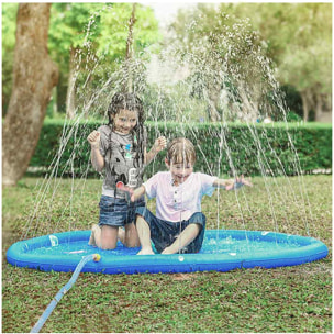 Splash Pad. Juguete inflable con aspersor de agua para jugar. 170cm de diámetro. Diseño animalitos marinos y abecedario.