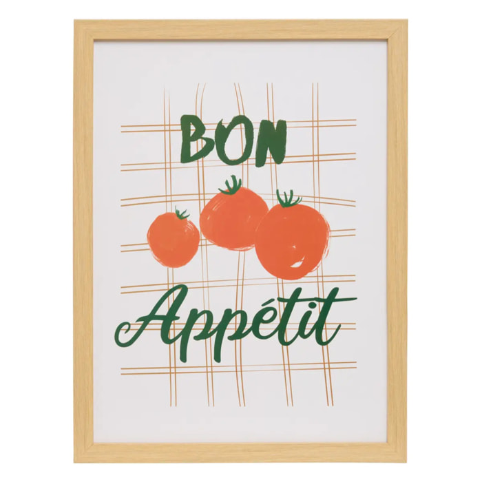 Affiche encadrée Berny 21x30cm rouge