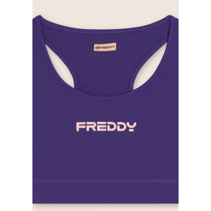 Top sportivo con retro vogatore elasticizzato