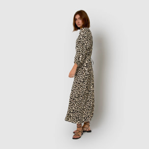 Vestido midi viscosa vitamin negro