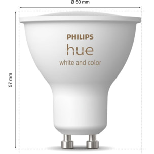 Ampoule LED connectée PHILIPS Hue Spot seul GU10 Hue White&Colors