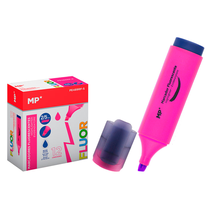 PACK 12 MARKER FLUORESCENTI ROSA