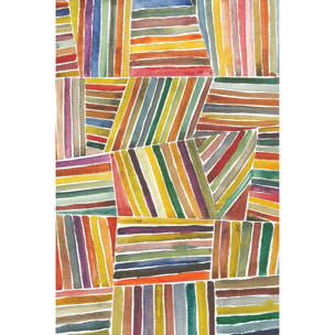 Tableau abstrait rayures i  Toile imprimée