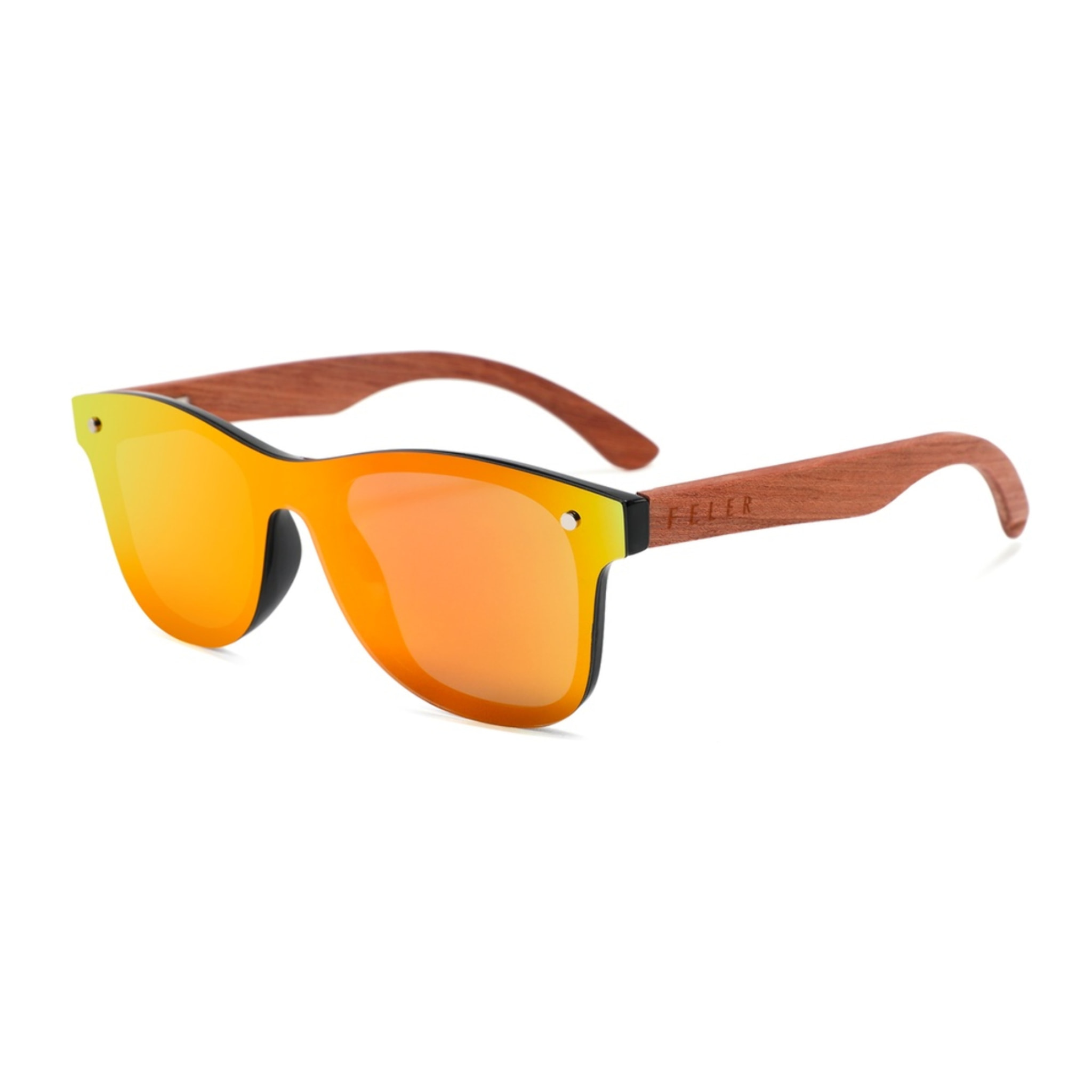 Gafas de Sol Feler 1504M-5 Polarizadas de Madera Unisex 55 mm