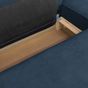 Canapé d'angle convertible 4 places en tissu chenille - LIVIA