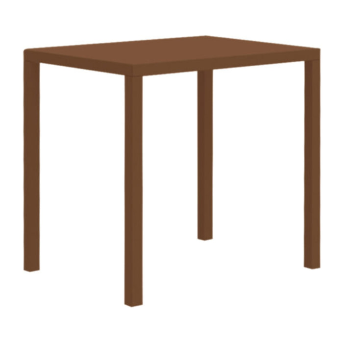 Tavolo da snack, Tetris New60x80 ,marrone cuoio,ideale per bar,ristoranti, outdoor