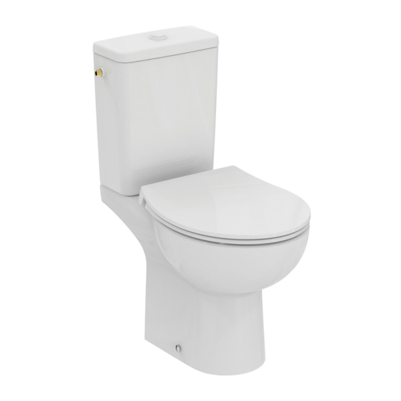 WC à poser sans bride sortie horizontale TIRSO RimLS+ avec abattant frein de chute