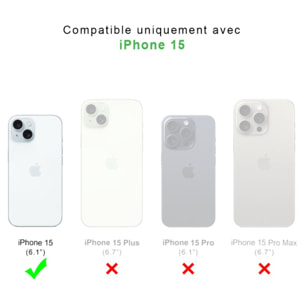 Coque iPhone 15 360° intégrale Protection avant et arrière silicone transparente