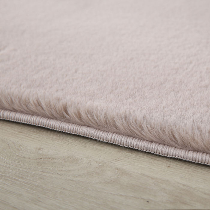 BARROW - Tapis en fausse fourrure doux uni Beige